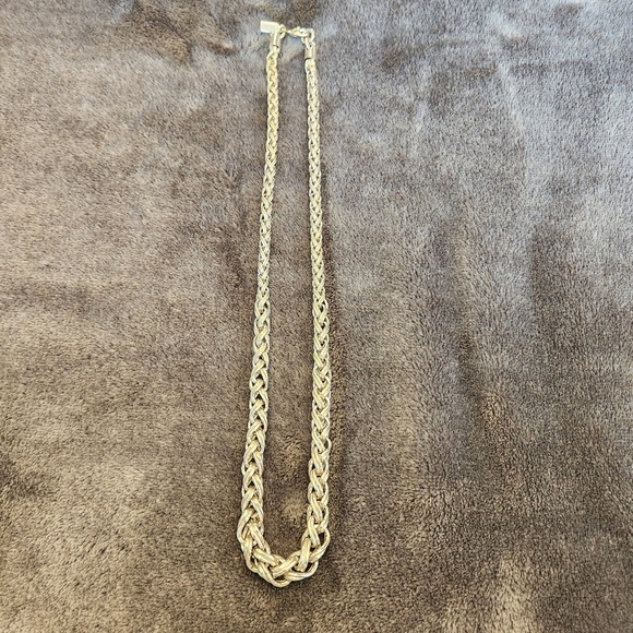Vintage Signed Monet Silver Tone Chain Necklace 18" Long - Picture 1 of 6